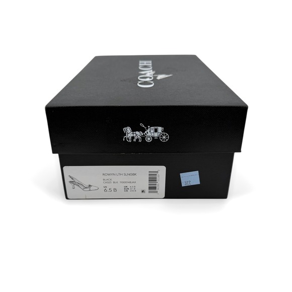 Coach Rowyn Slingback Pumps in Black Leather - Size 6.5 - Picture 5 of 14